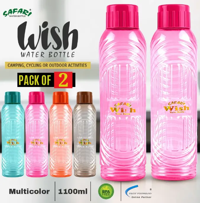 Safari Wish Water Bottle - 1100 ml, BPA-Free, Ideal for Hydration On-the-Go