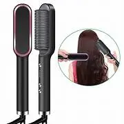 Hair Straightener Brush Heated Comb Straight