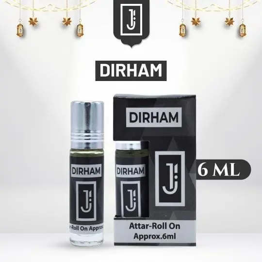 Al Jannah Dhiram Ittar (6ml) – Fresh and Long-Lasting Fragrance