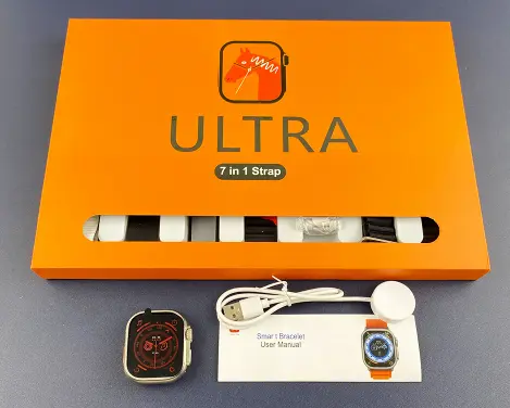 Ultra Smart Watch With 7 Straps