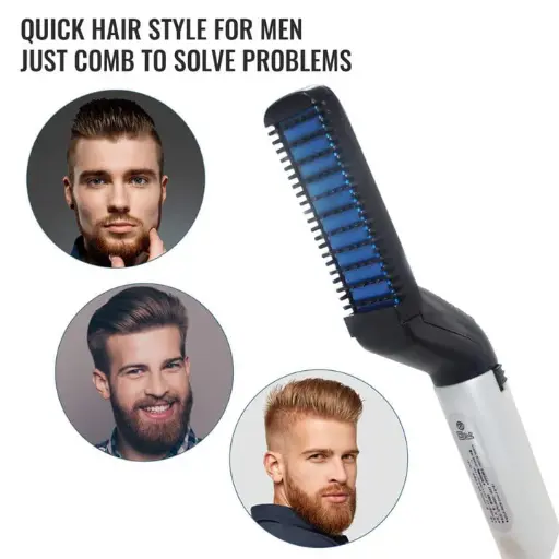 Multifunction Beard Brush & Hair Straightening Comb