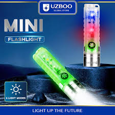 Uzboo Keychain Light Ultra Small Mini Multi-function Flashlight