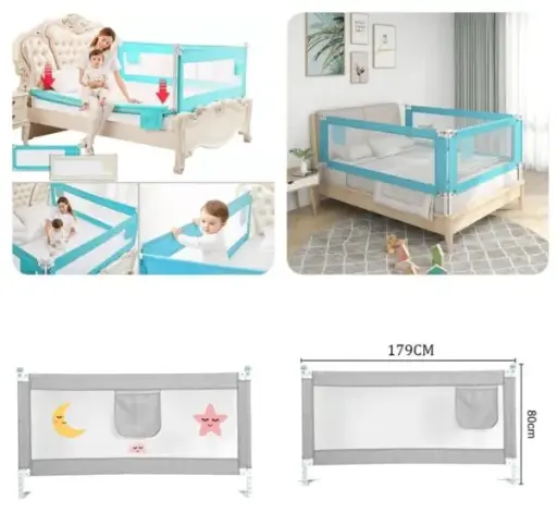 Baby Safety Bed Rail Bed Fence Each Side 1 Pcs (Mix/Random)