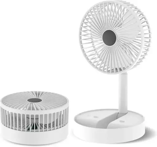 Portable Desk Fan 3 Speeds Wind Quiet Foldable Rechargeable Battery Operated USB Desktop