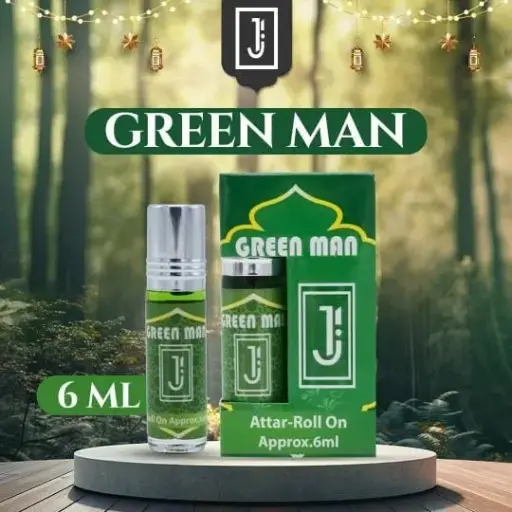 Green Man Ittar (6ml) – Fresh and Invigorating Fragrance