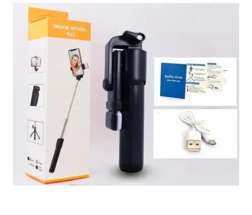 Original Wireless Selfie Stick R1S with Light and Bluetooth Shutter